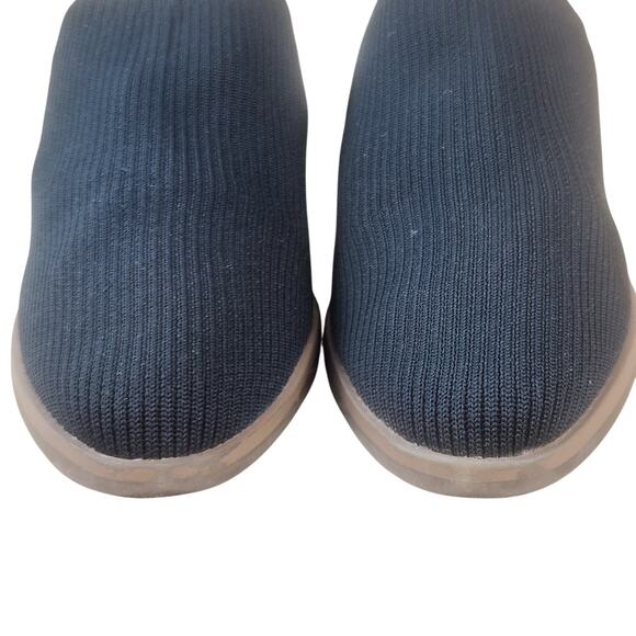 Market and Spruce Black Knit Block Heeled Slip-on Mules Women’s SZ 8  EUC - Picture 2 of 13